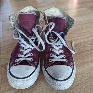Converse Maroon Sneakers with White Trim